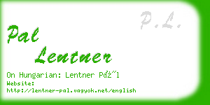 pal lentner business card